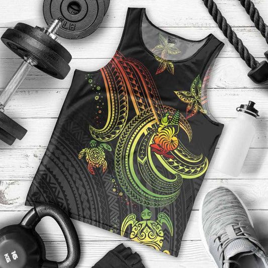 New Caledonia Custom Personalised Men Tank Top- Reggae Turtle