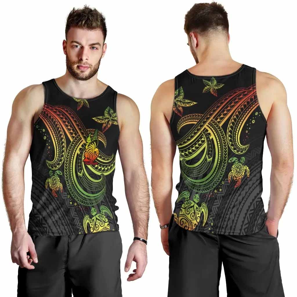 New Caledonia Custom Personalised Men Tank Top- Reggae Turtle