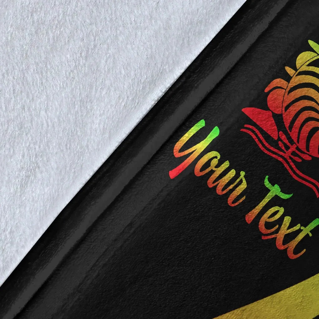 New Caledonia Custom Personalised Premium Blanket - Reggae Polynesian Tentacle Tribal Pattern Crest