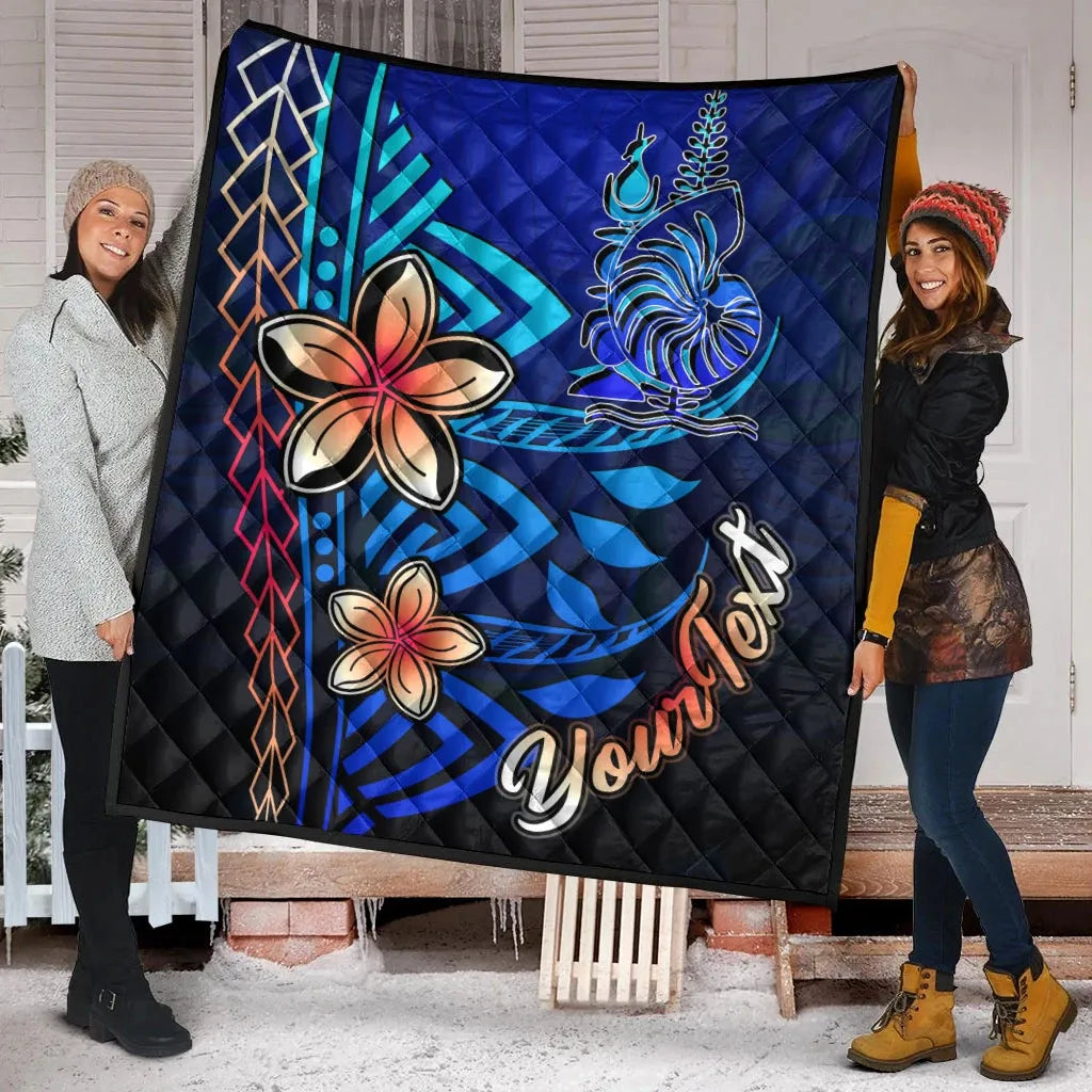 New Caledonia Custom Personalised Premium Quilt - Vintage Tribal Mountain