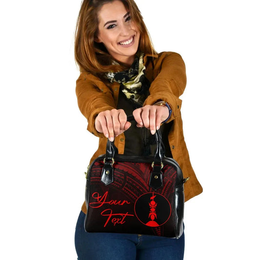 New Caledonia Custom Personalised Shoulder Handbag - Cross Style Red Color