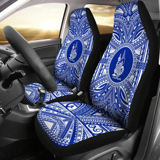 New Caledonia Car Seat Cover - New Caledonia Coat Of Arms Polynesian Flag Color