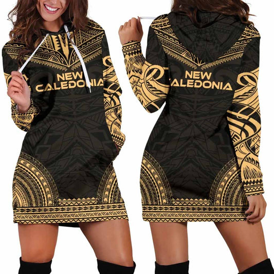 New Caledonia Female Hoodie Dress - Polynesian Gold Chief