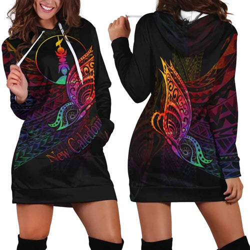 New Caledonia Hoodie Dress - Butterfly Polynesian Style