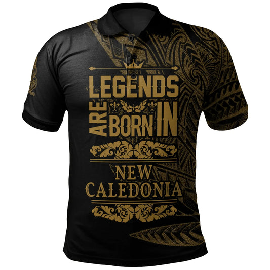 New Caledonia Islands Polo Shirt - Legends Are Born In Gold Color