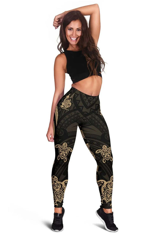 New Caledonia Legging - Gold Tentacle Turtle