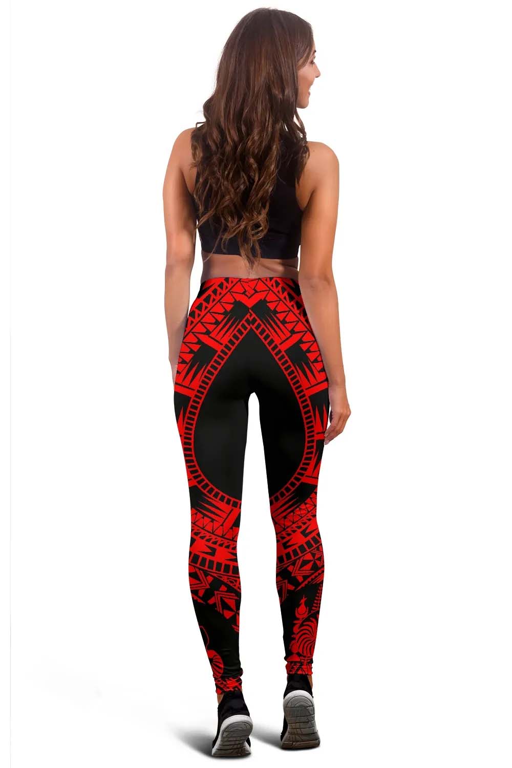 New Caledonia Legging Polynesian Pattern Red