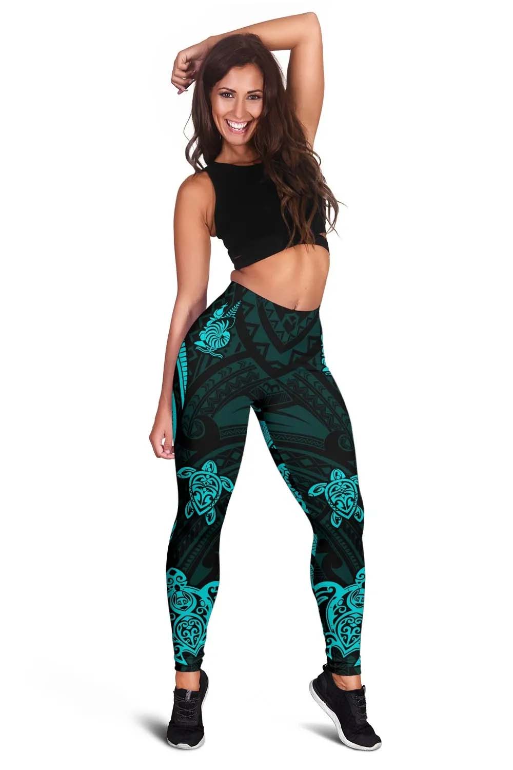 New Caledonia Legging - Turquoise Tentacle Turtle