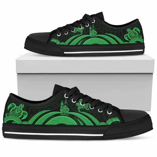 New Caledonia Low Top Canvas Shoes - Green Tentacle Turtle