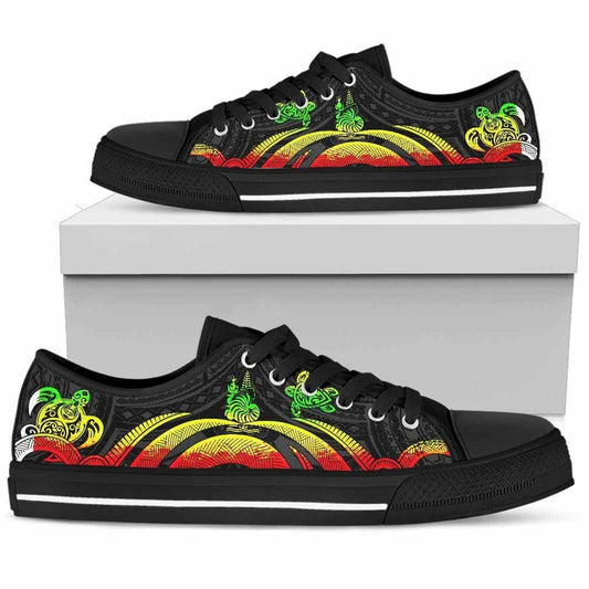 New Caledonia Low Top Canvas Shoes - Reggae Tentacle Turtle