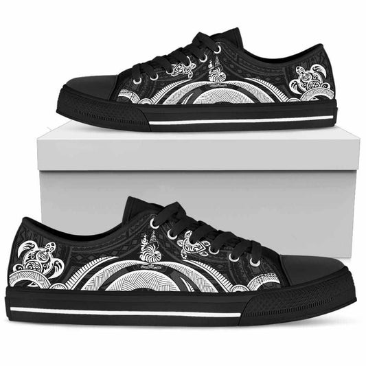 New Caledonia Low Top Canvas Shoes - White Tentacle Turtle