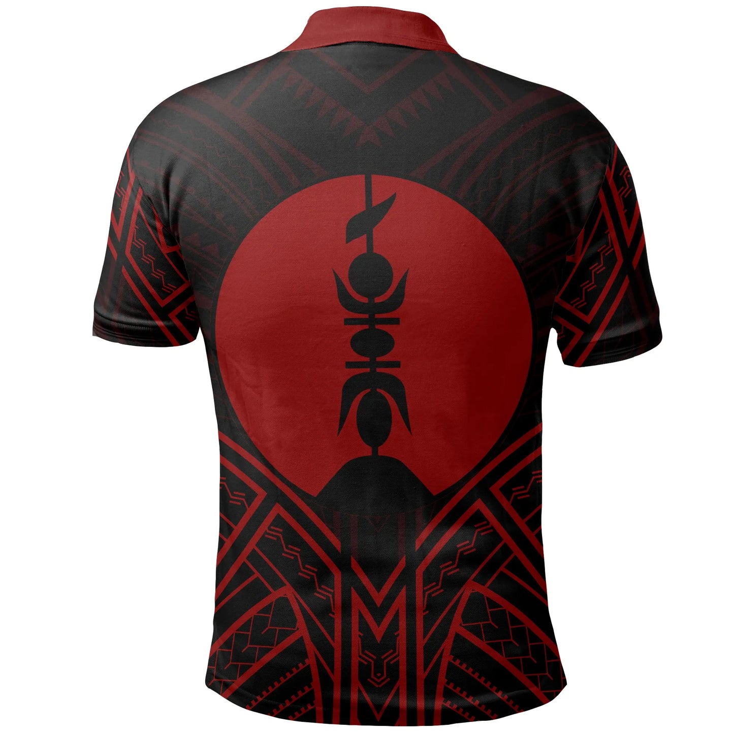 New Caledonia Polo Shirt - New Caledonia Seal Red Tribal Patterns