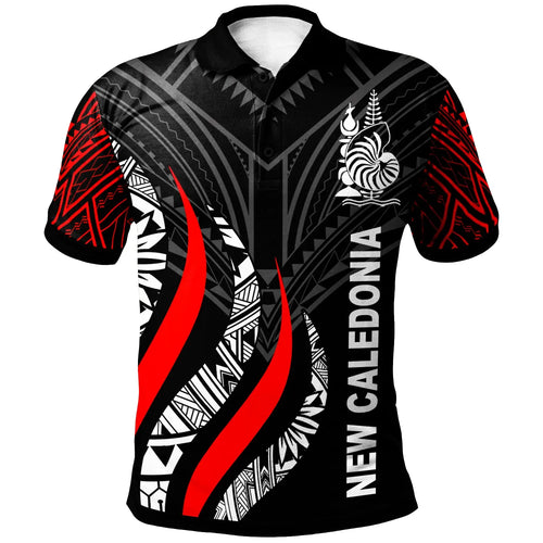 New Caledonia Polo Shirt  - New Caledonia Strong Fire Pattern Red