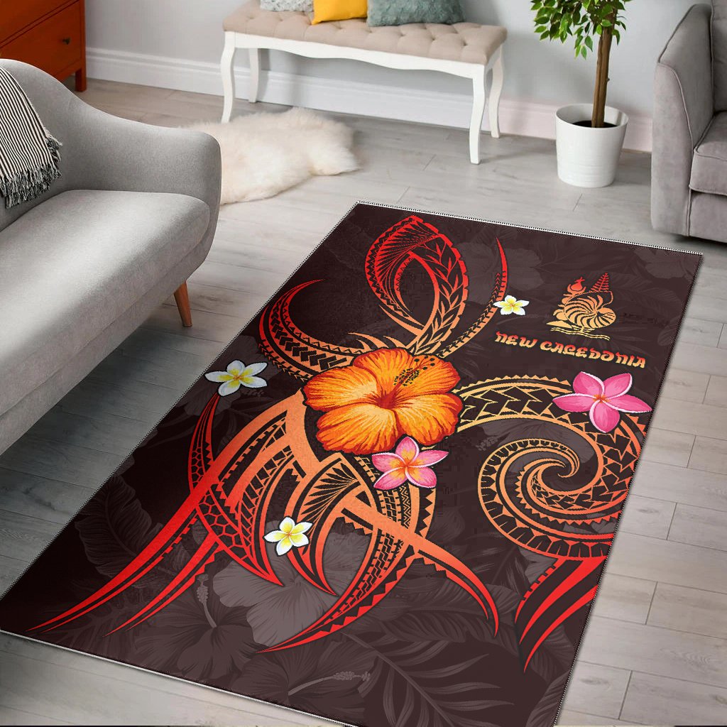 New Caledonia Polynesian Area Rug - Legend of New Caledonia (Red)