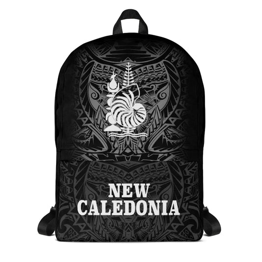 New Caledonia Polynesian Backpack - White Tribal Pattern