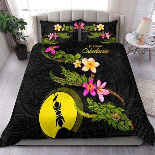 New Caledonia Polynesian Bedding Set - Plumeria Tribal
