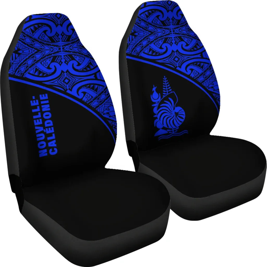 New Caledonia Car Seat Covers - New Caledonia Coat Of Arms Polynesian Blue Curve