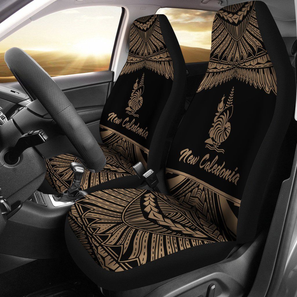 New Caledonia Polynesian Car Seat Covers - Pride Gold Version