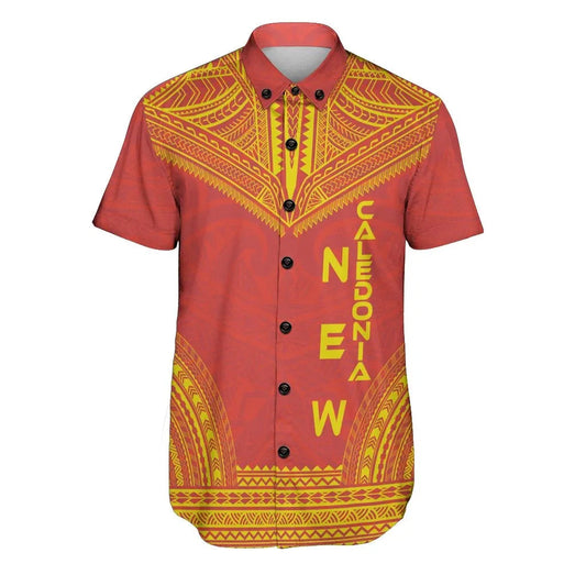 New Caledonia Polynesian Chief Short Sleeve Shirt - Flag Version