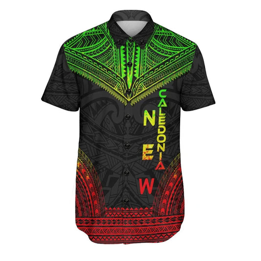 New Caledonia Polynesian Chief Short Sleeve Shirt - Reggae Version