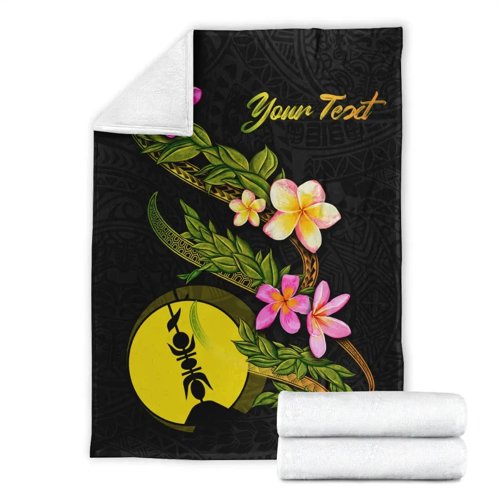 New Caledonia Polynesian Custom Personalised Blanket - Plumeria Tribal