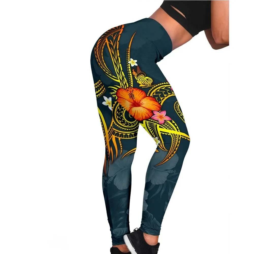 New Caledonia Polynesian Legging - Legend of New Caledonia (Blue)