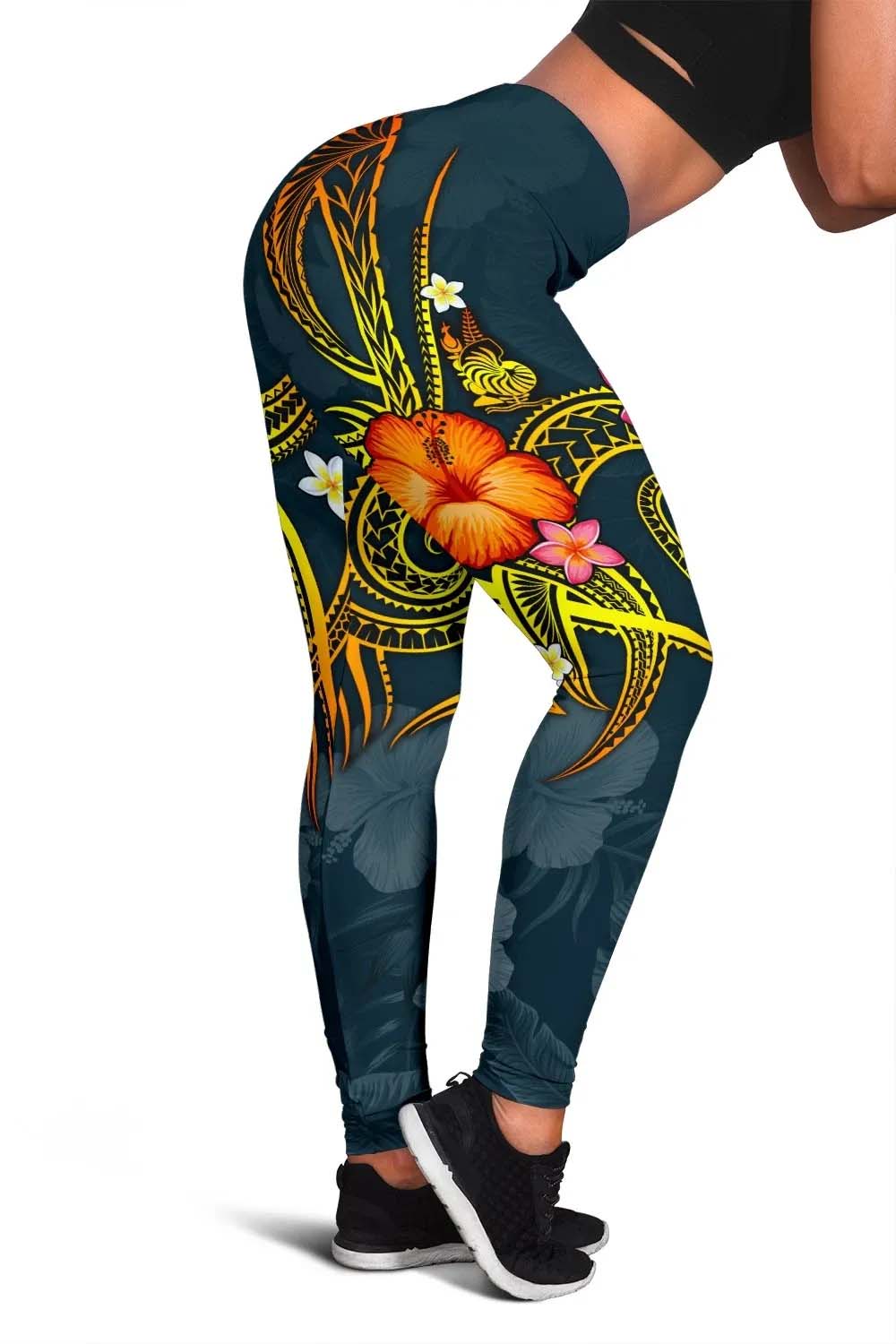 New Caledonia Polynesian Legging - Legend of New Caledonia (Blue)