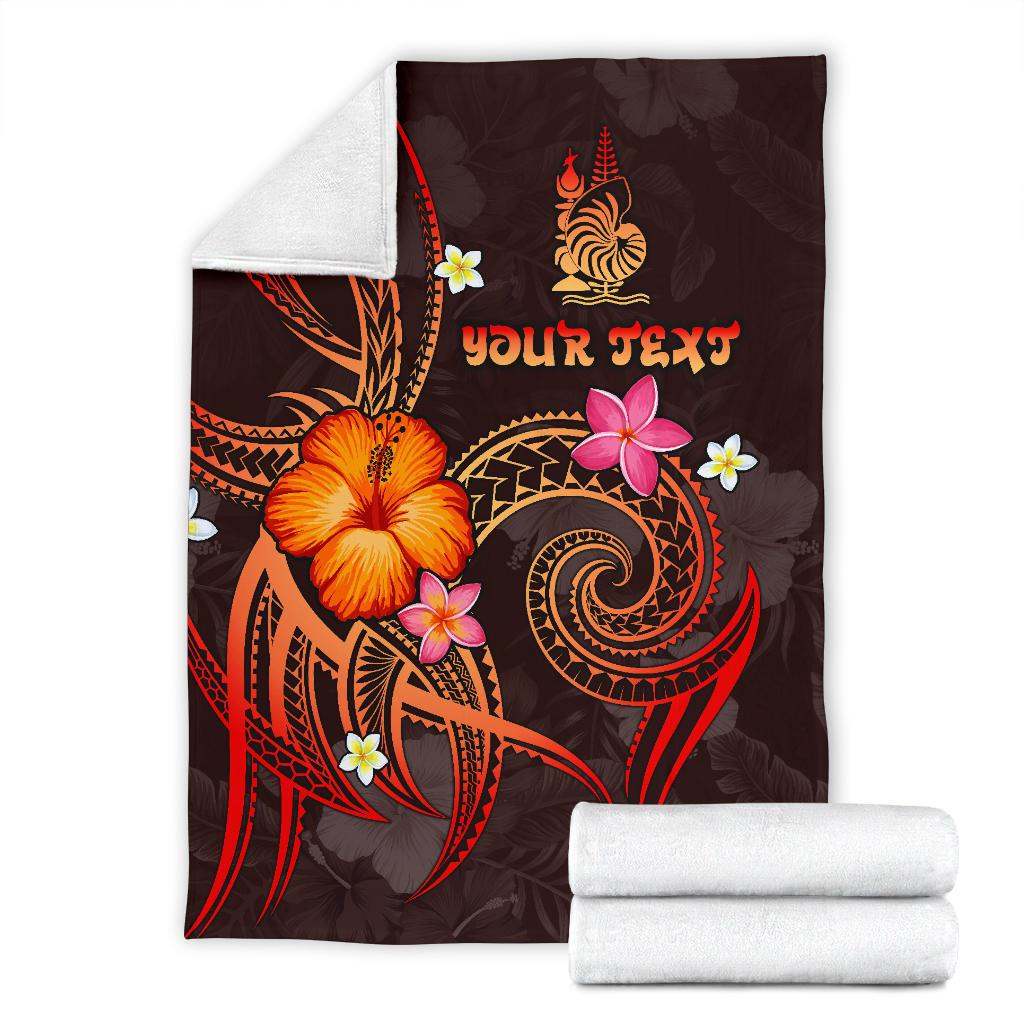 New Caledonia Polynesian Personalised Premium Blanket - Legend of New Caledonia (Red)