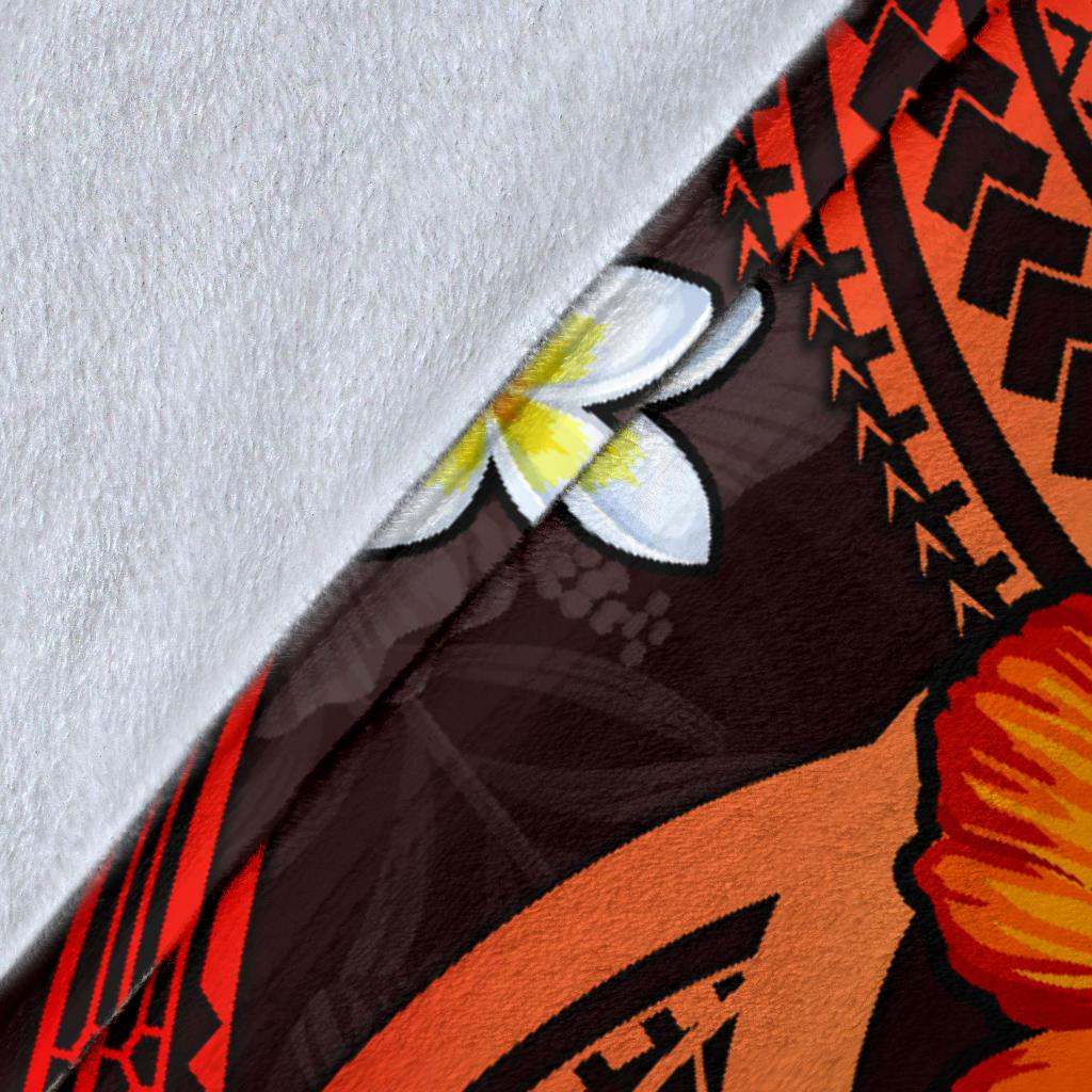 New Caledonia Polynesian Personalised Premium Blanket - Legend of New Caledonia (Red)