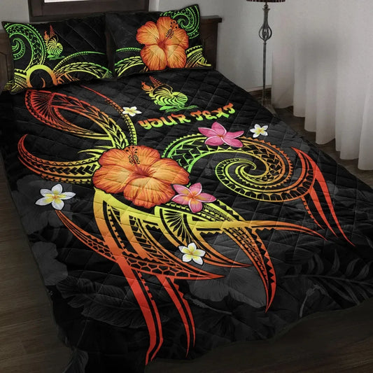 New Caledonia Polynesian Personalised Quilt Bed Set - Legend of New Caledonia (Reggae)