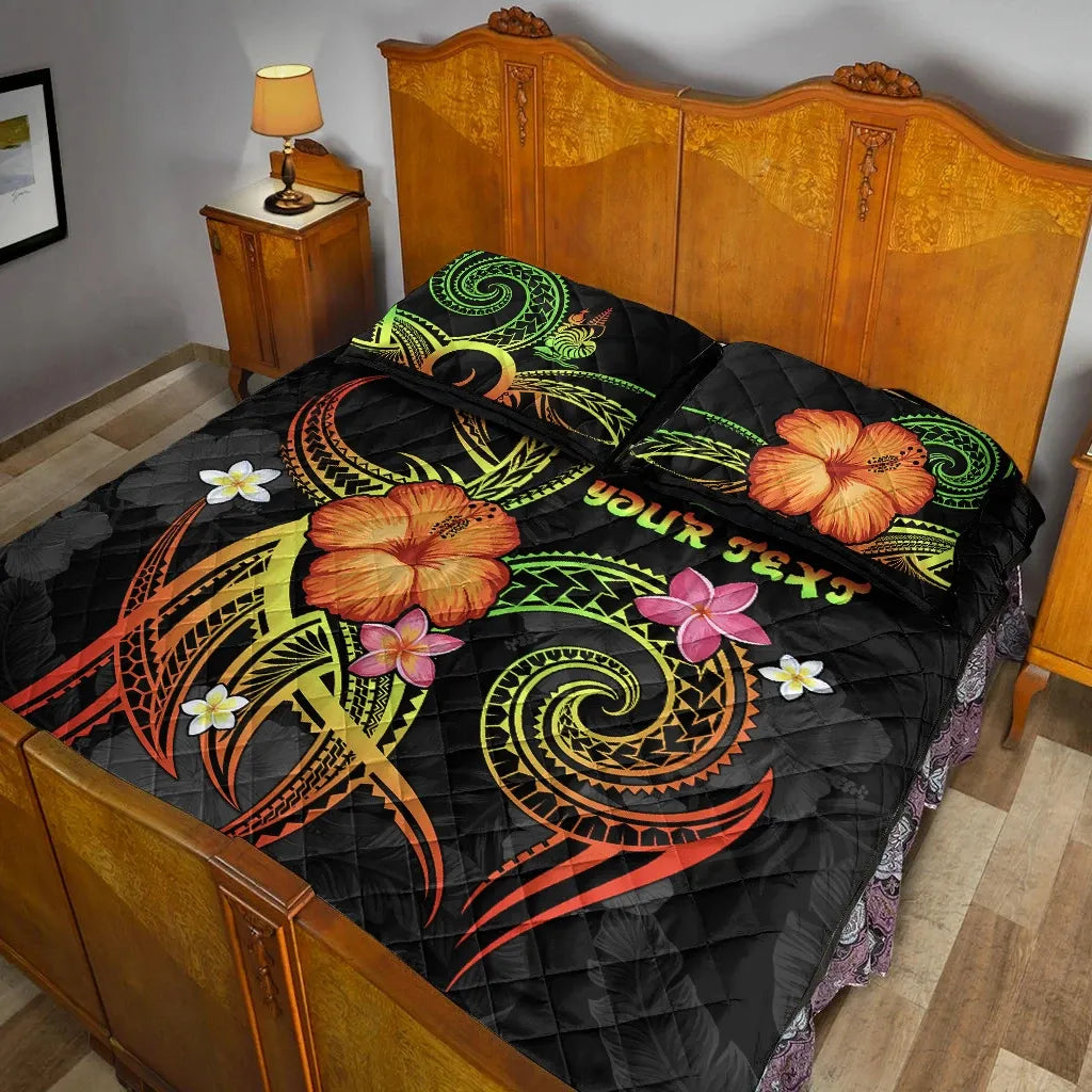 New Caledonia Polynesian Personalised Quilt Bed Set - Legend of New Caledonia (Reggae)
