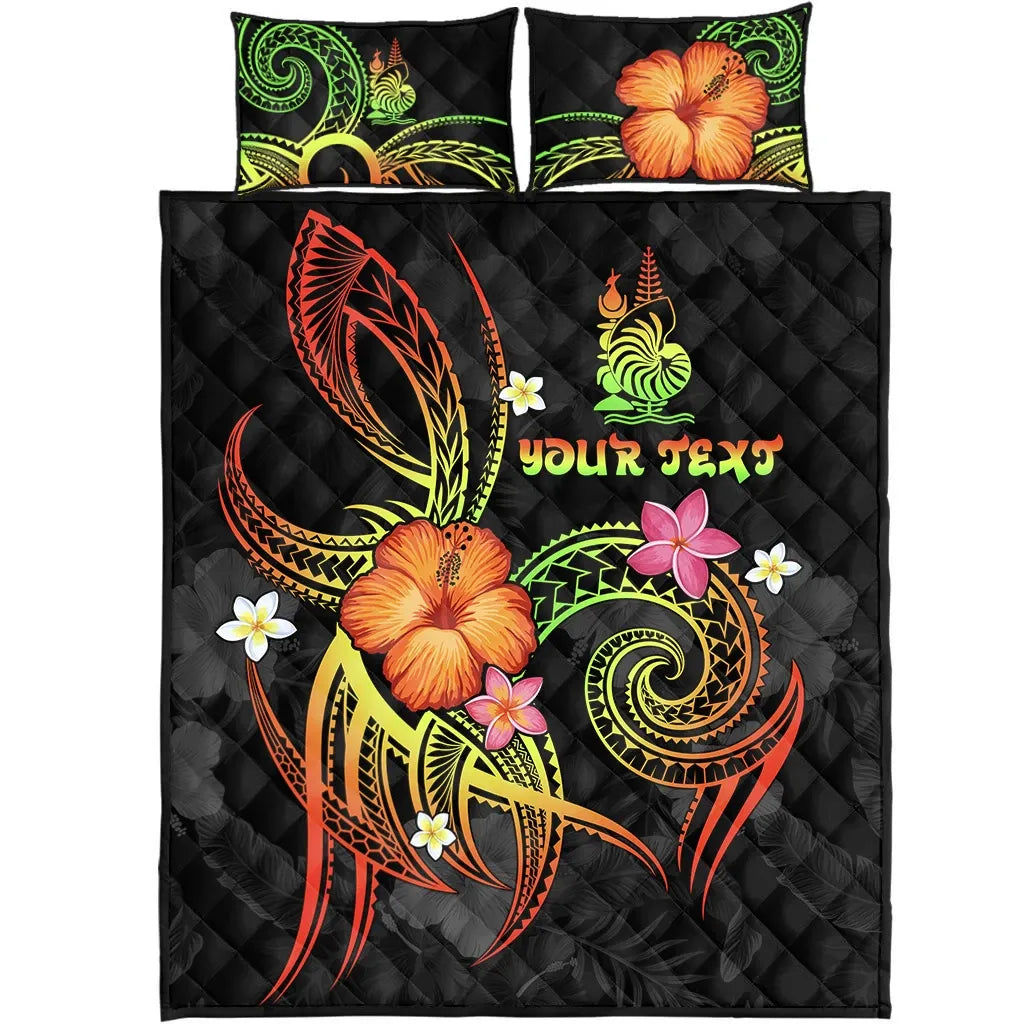 New Caledonia Polynesian Personalised Quilt Bed Set - Legend of New Caledonia (Reggae)