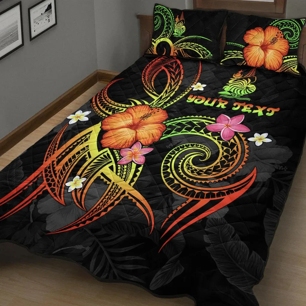 New Caledonia Polynesian Personalised Quilt Bed Set - Legend of New Caledonia (Reggae)