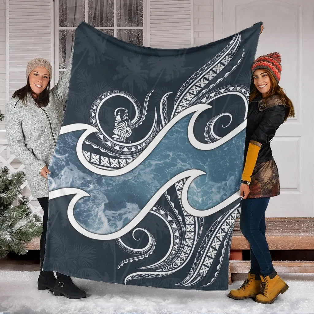 New Caledonia Polynesian Premium Blanket - Ocean Style