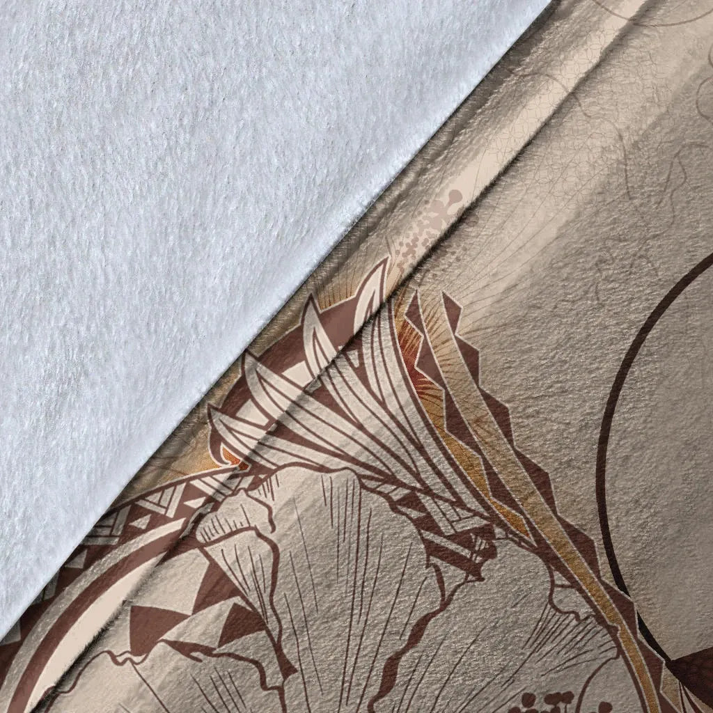 New Caledonia Premium Blanket - Hibiscus Flowers Vintage Style