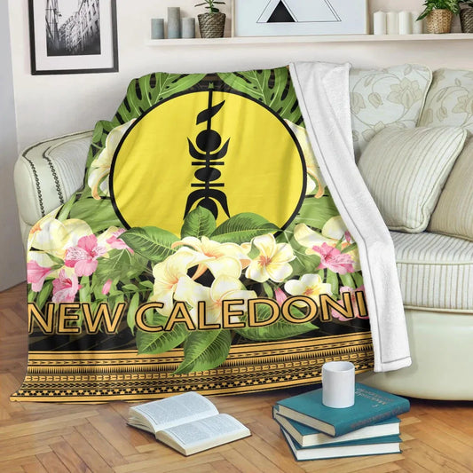 New Caledonia Premium Blanket - Polynesian Gold Patterns Collection