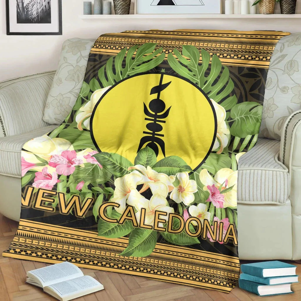 New Caledonia Premium Blanket - Polynesian Gold Patterns Collection
