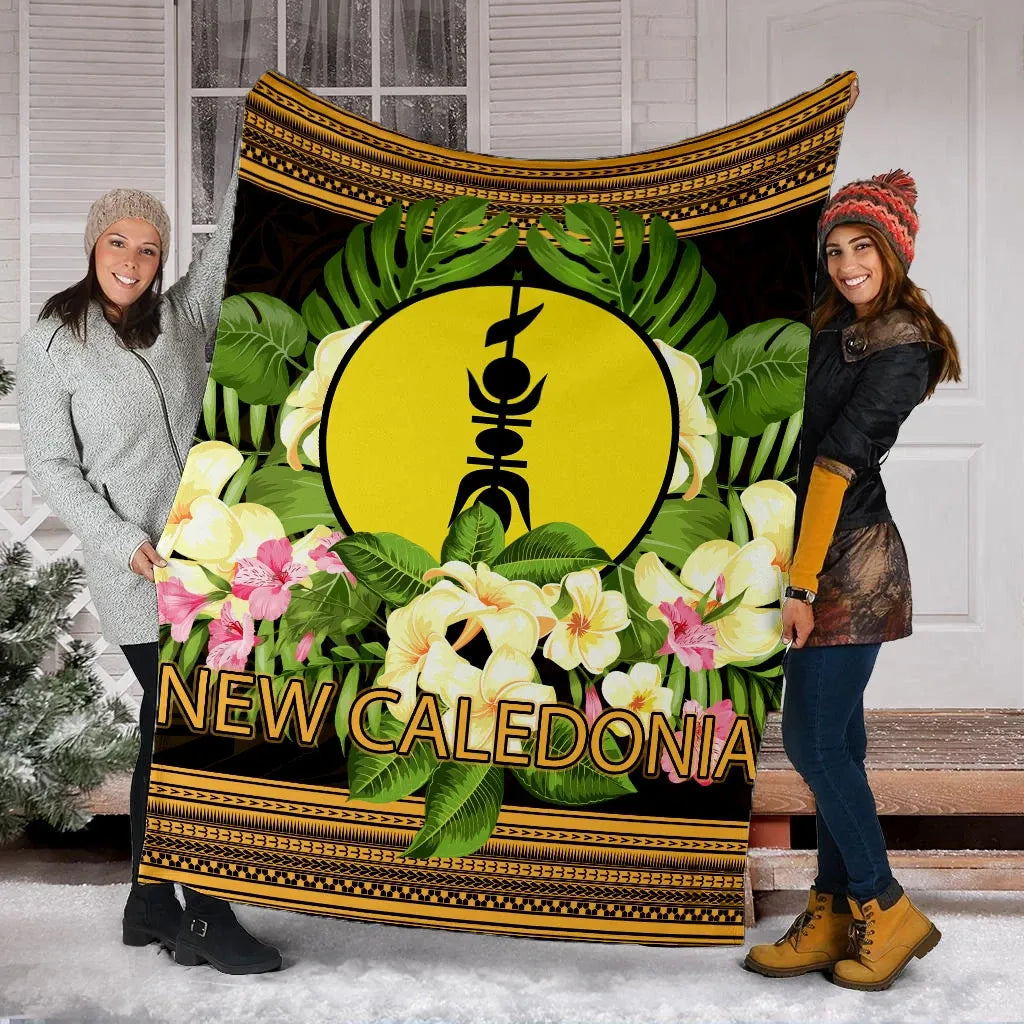 New Caledonia Premium Blanket - Polynesian Gold Patterns Collection