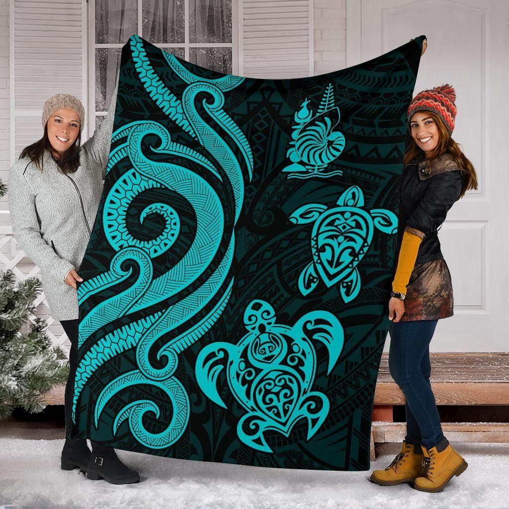 New Caledonia Premium Blanket - Turquoise Tentacle Turtle
