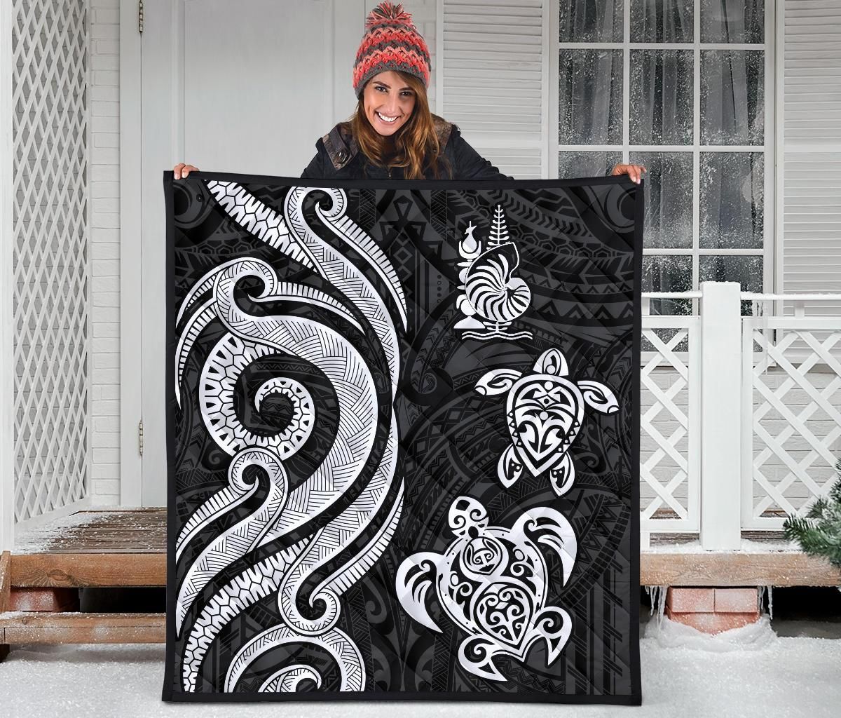 New Caledonia Premium Quilt - White Tentacle Turtle