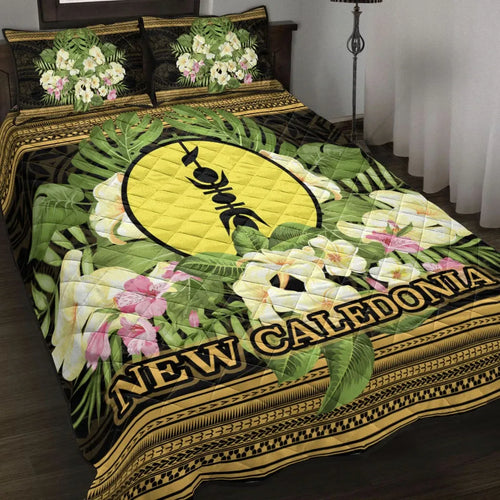 New Caledonia Quilt Bed Set - Polynesian Gold Patterns Collection