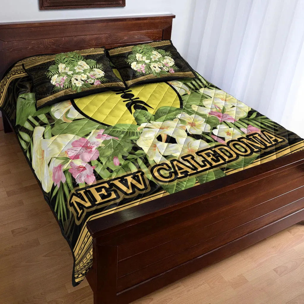 New Caledonia Quilt Bed Set - Polynesian Gold Patterns Collection