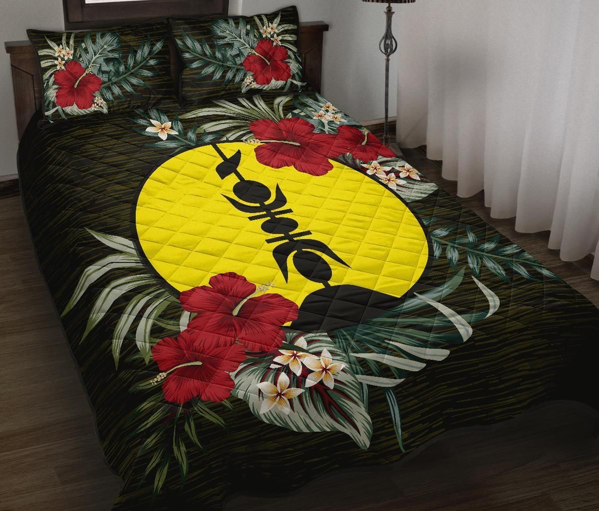 New Caledonia Polynesian Quilt Bed Set - Special Hibiscus
