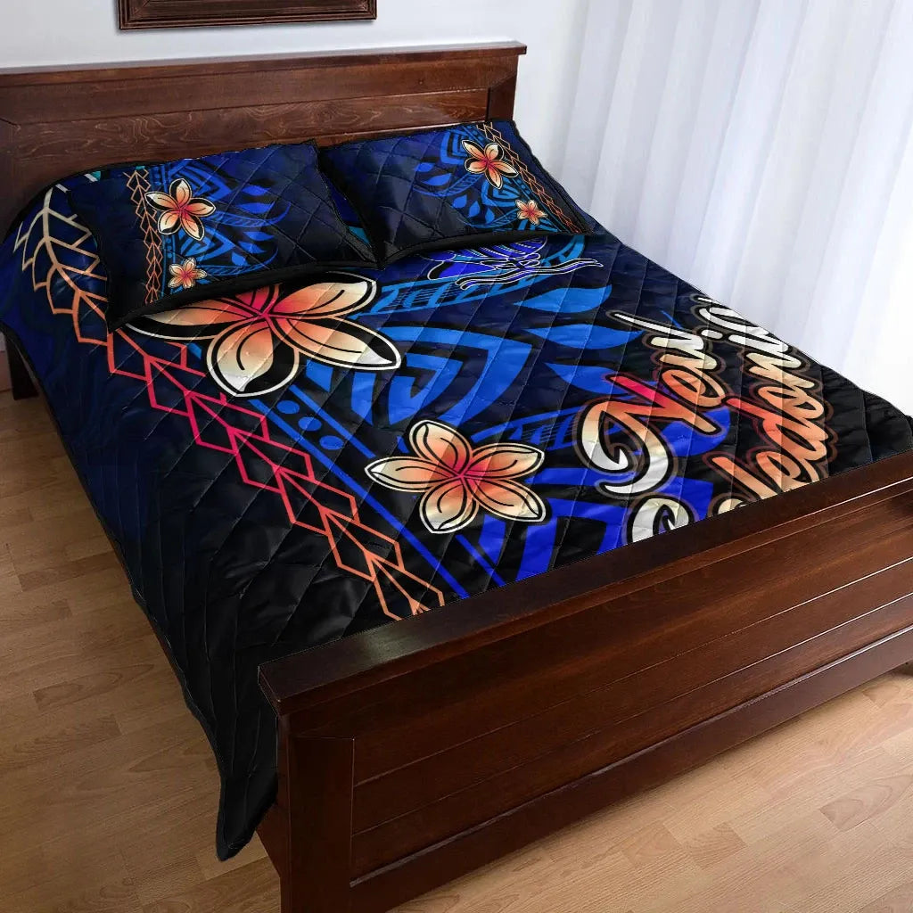 New Caledonia Quilt Bed Set - Vintage Tribal Mountain