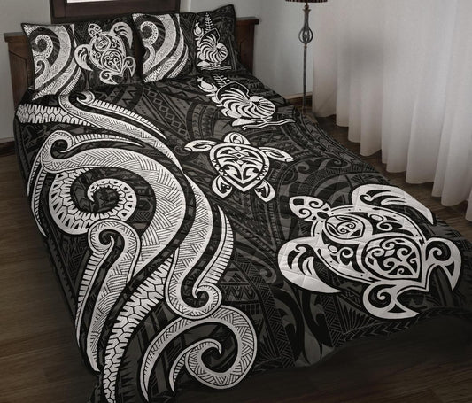 New Caledonia Quilt Bed Set - White Tentacle Turtle
