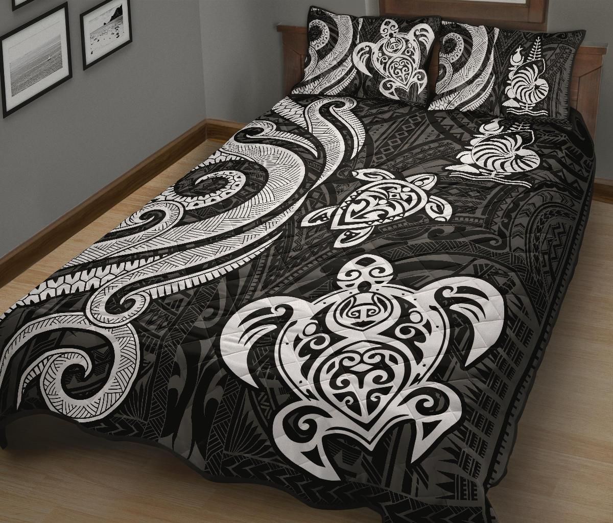 New Caledonia Quilt Bed Set - White Tentacle Turtle