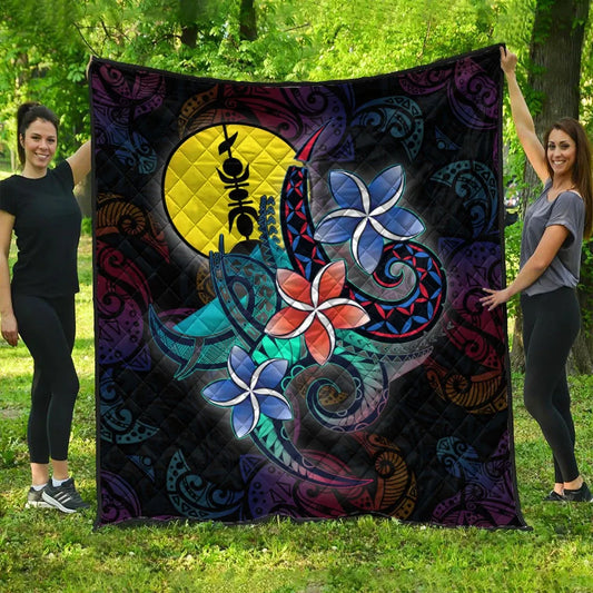 New Caledonia Quilt - Plumeria Flowers Style