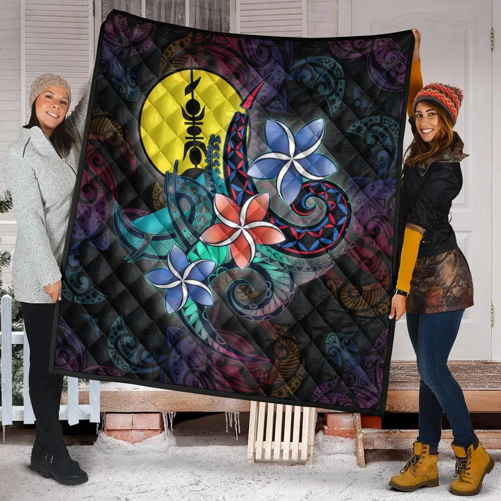 New Caledonia Quilt - Plumeria Flowers Style