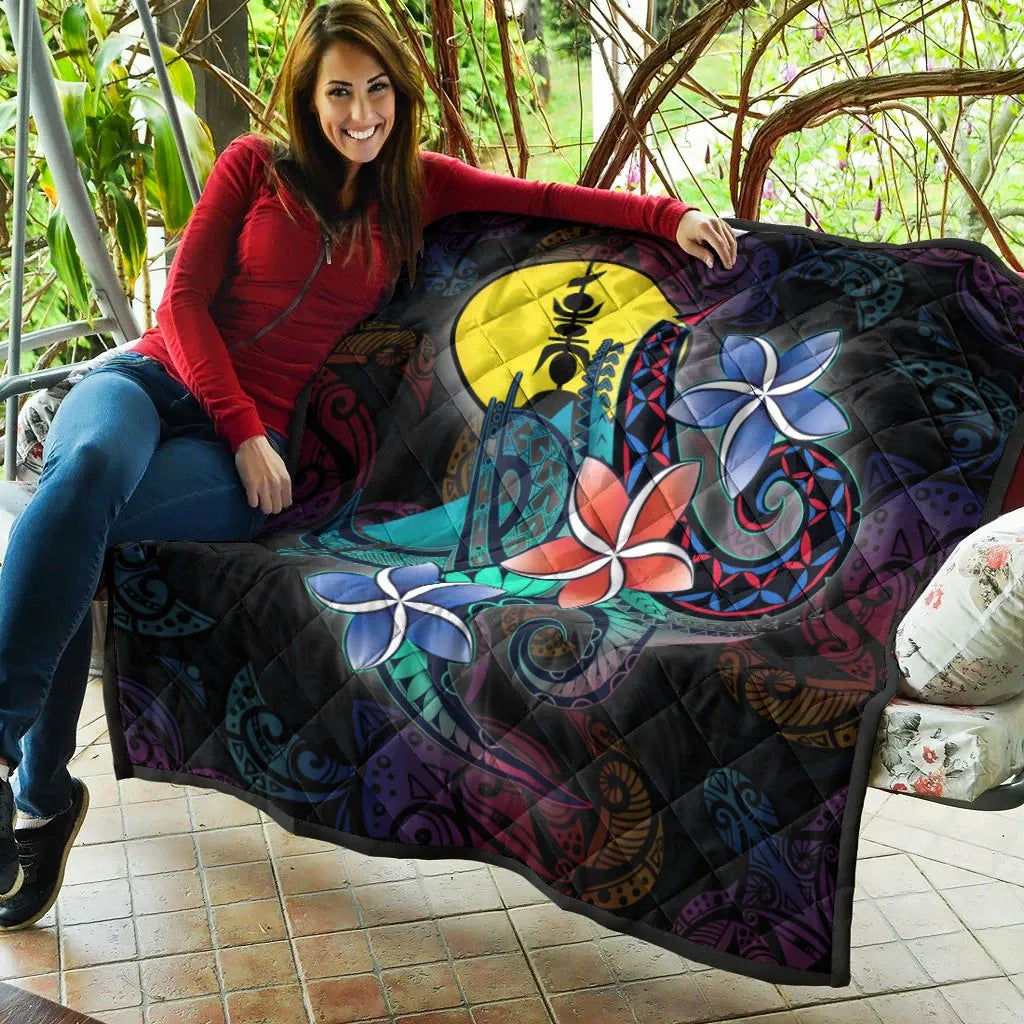New Caledonia Quilt - Plumeria Flowers Style