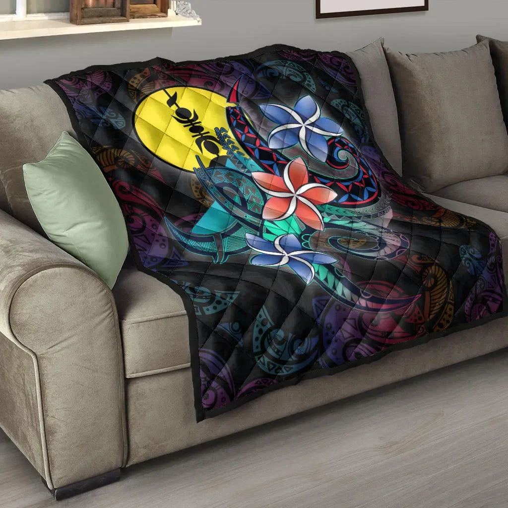 New Caledonia Quilt - Plumeria Flowers Style